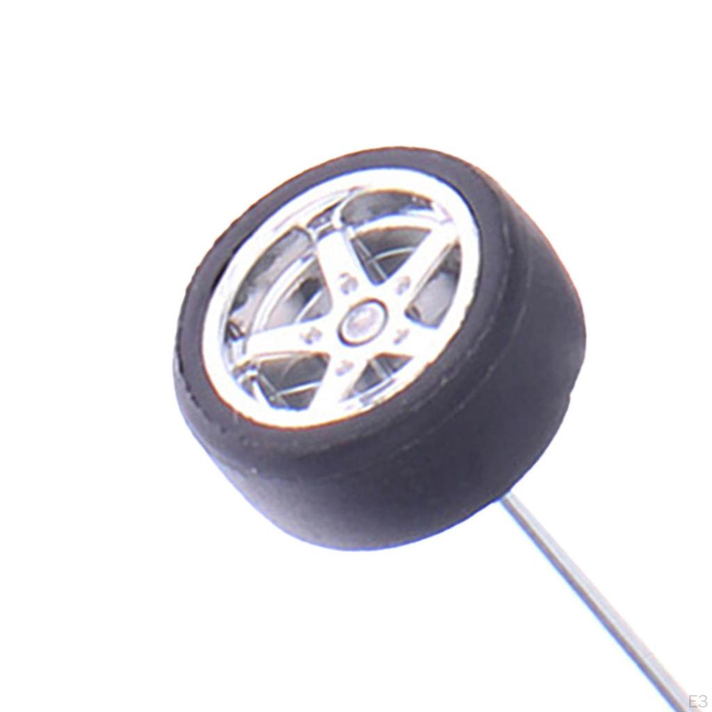 1/64 Scale Alloy Wheels And Tires Set for RC Car Models with Rims