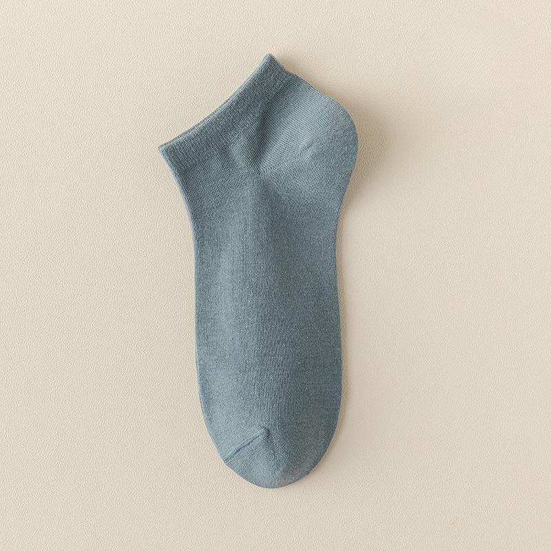 

Женские весенне-летние однотонные дезодорирующие влагопоглощающие хлопковые носки-подследники 1 pair синий