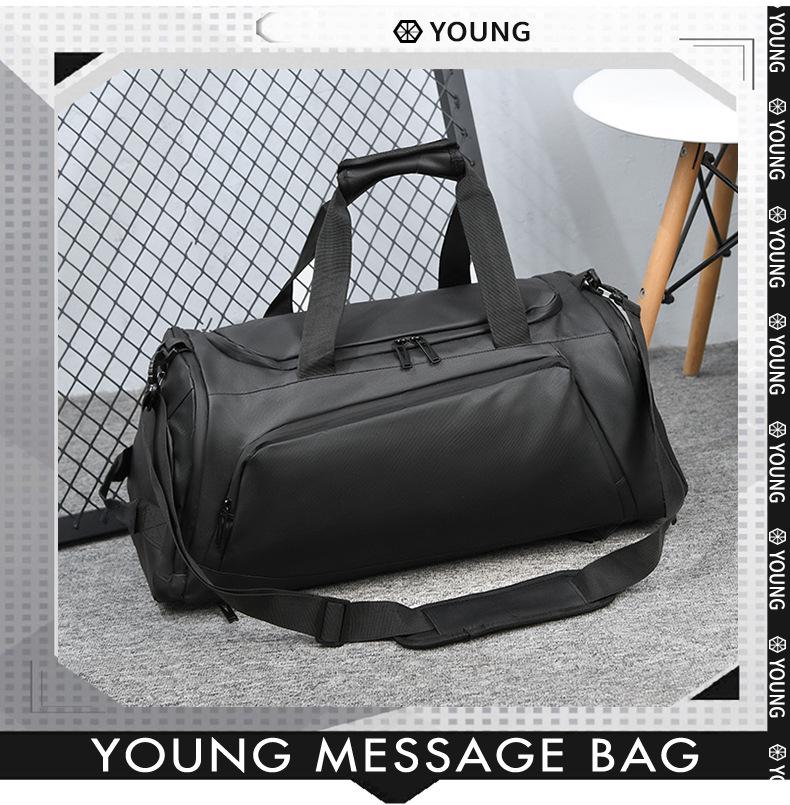 Stylish Men's Travel Bag - Large Capacity Gym Bag with Dry/Wet Separation & Shoe Compartment