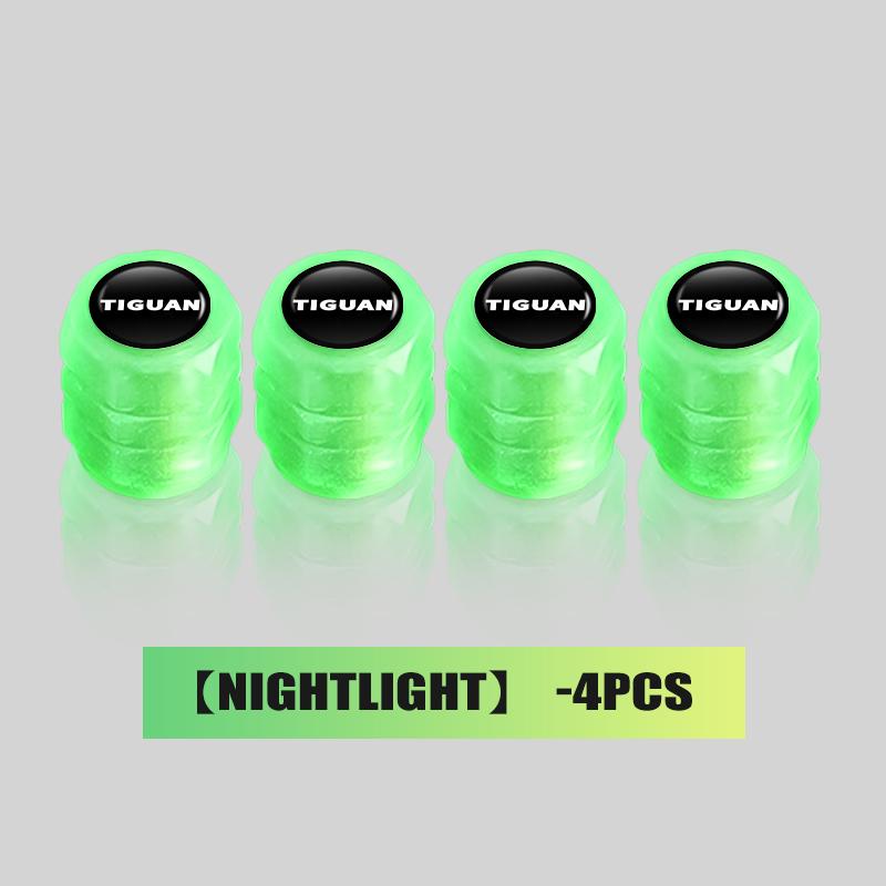 4pcs Luminous Valve Cap Car Fluorescent Tire Valves Cap Glow For Volkswagen VW Golf Jetta Passat mk4 mk5 mk6 CC B5 B6 B7 Golf xn4