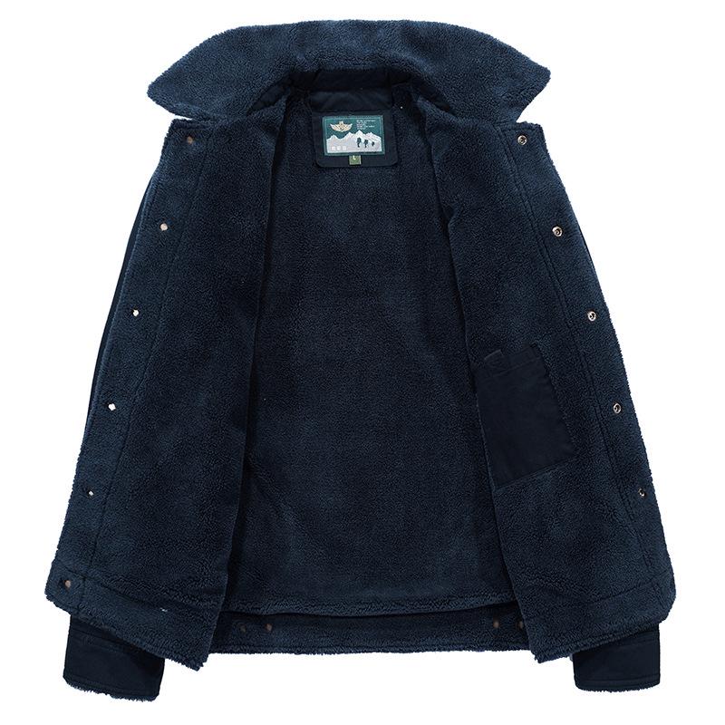 Осенне-зимняя куртка для людей среднего и пожилого возраста с утеплителем Утолщенная — фото 5