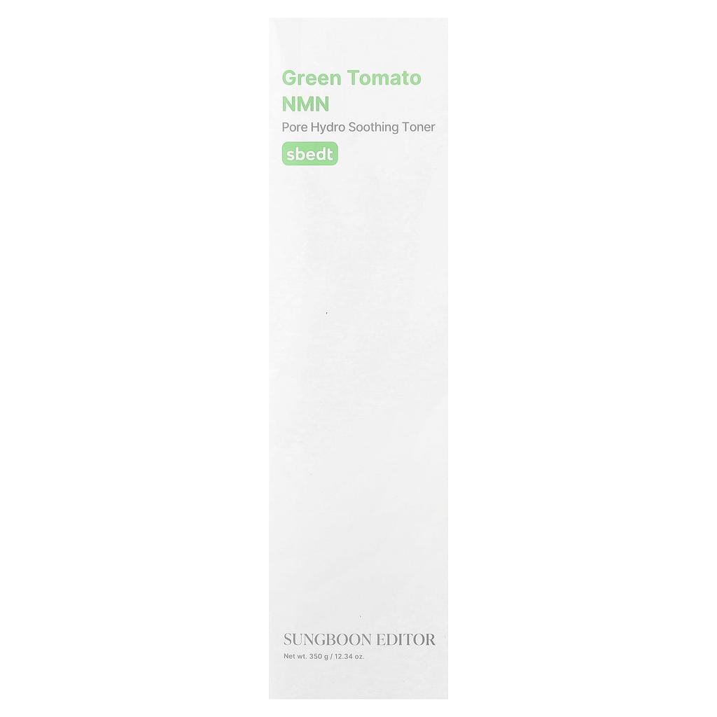 SUNGBOON EDITOR Green Tomato NMN, Pore Hydro Soothing Toner, 350g (12.34oz)