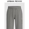 UR Men's 2024 Winter 3D Letter Fleece-Lined Straight-Leg Drawstring Pants