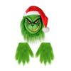 Nuevo Juego de Máscaras Navideñas Halloween COSPLAY Accesorios de Fiesta Ladrón Sombrero Rojo Máscara Verde Guantes Verdes