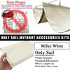 Milky Waterproof Wave Sunshade Net UV Resistant Polyester Fabric Pergola Sun Canopy Swimming Pool Shaing Sail Outdoor Awning