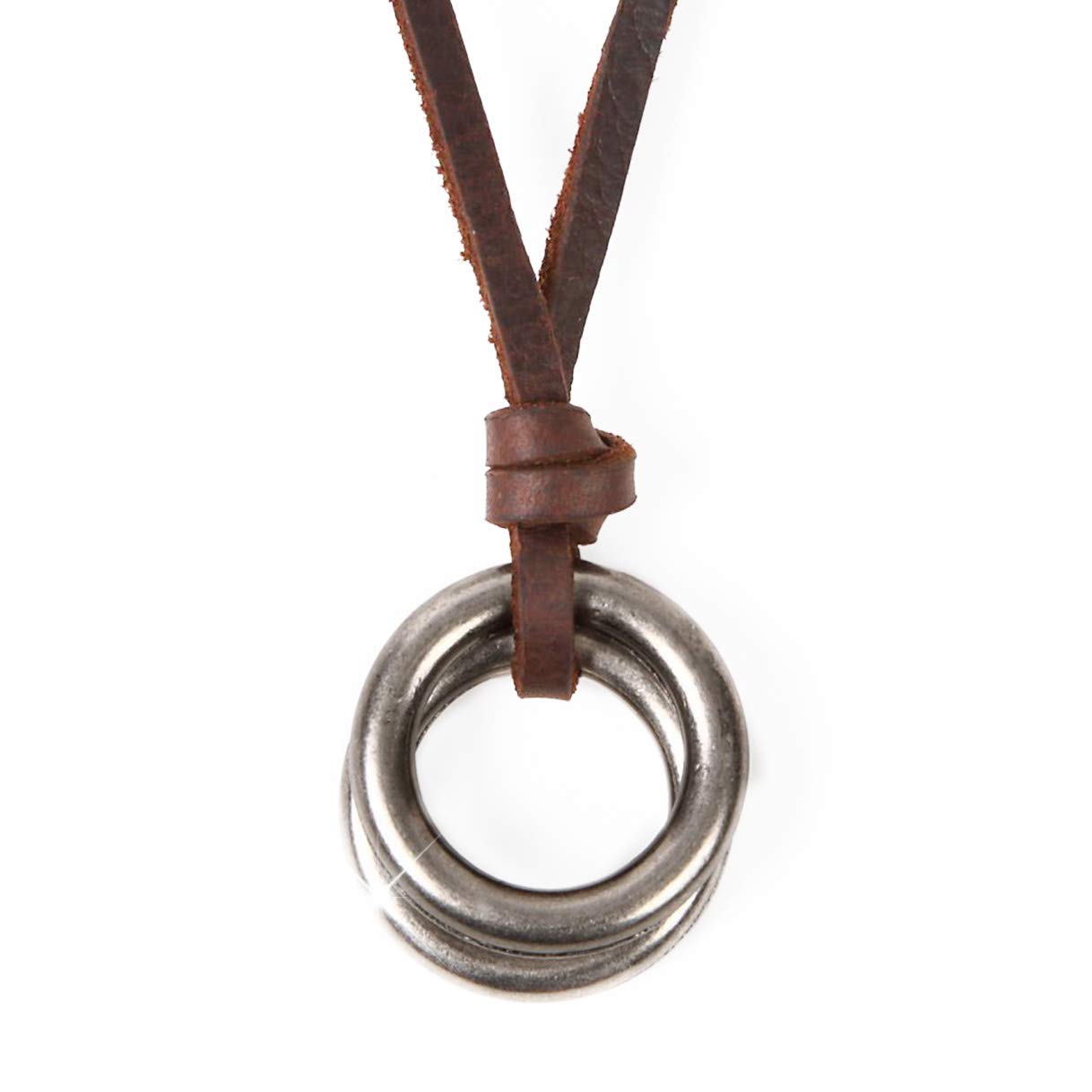 

Richapex Двойное кольцо ожерелье с орлом Длинная кожа Идеальный день Натуральная кожа Кольцо и Унисекс Длинный держатель для очков Мужской дизайн, Шнур, Отцовский