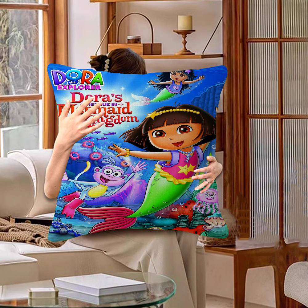 Cartoon-DORA-The-Explore Pillow Anime Pillow Sofa Bed Head Pillow Cover Cushion Cover 45x45 Cm Fashion