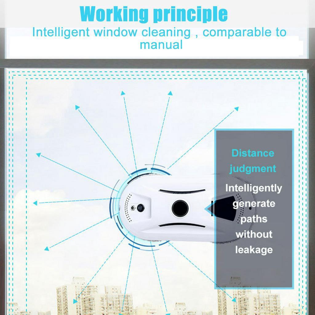 Ultra-thin Window Cleaning Robot Vacuum Cleaner Electric Automatic Glass Cleaning Machine Intelligent Household Sweeping Machine