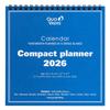 QUO VADIS 2026 Edition Desk Calendar "Compact Planner" 16x16cm White PEFC Certified QUOVADIS Qv238300