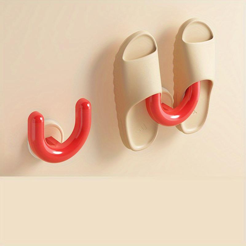 

1PC No Punching Hook ABS Mobile Storage Rack Toilet Shoe Rack Flexible Dopamine Bathroom Suction Cup