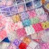 1 Box 3D Mixed Kawaii Resin Nail Art Rhinestones Ribbon Bow/Flowers/Pearls/Love Heart Nail Charms For DIY Nail Art Decorations