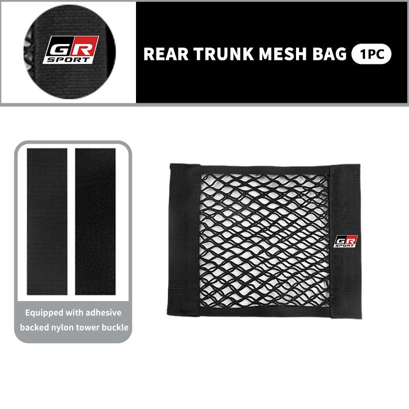 Car Styling Trunk Box Storage Bag Mesh Elastic String Net Pocket Organizer Accessories For Toyota Yaris Corolla Rav4 GR Auris