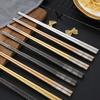 1 Pair Food-grade Chopsticks Non-slip 304 Stainless Steel No Odor Cooking Chopsticks