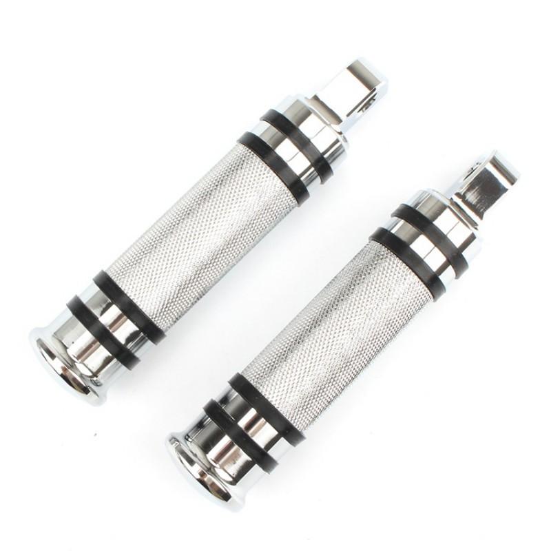 CNC Aluminum Footpegs Harley XL883 XL1200 48 72 Dyna Softail Fat Boy Road King Aftermarket Front Rear Pegs
