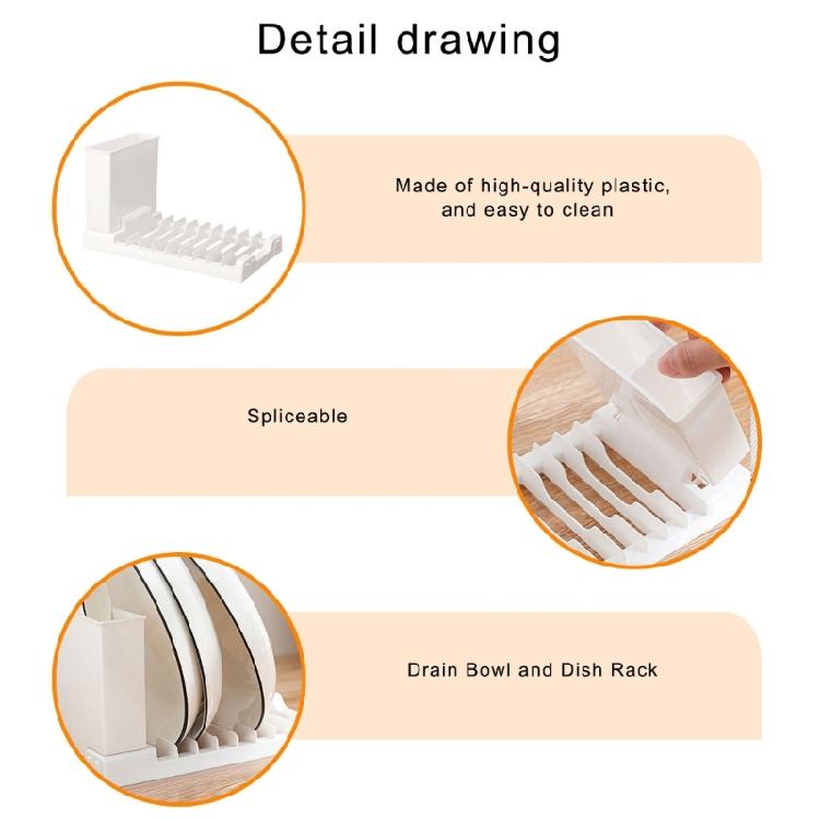 Versatile Use Dish Drying Storage Rack Kitchen Supplies with Protective Skid Feet Large Capacity for Most Kitchens