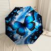 1PC Butterfly Water Automatic Open/Close Umbrella with Windproof, 8-Rib Sturdy Canopy, Durable Ribs, Fashionable Design,1287A