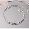 s9Pure Silver Charm Bracelet for Women, Korean Style, Simple Design, Popular Live-streaming Item, Fashionable Bracelet