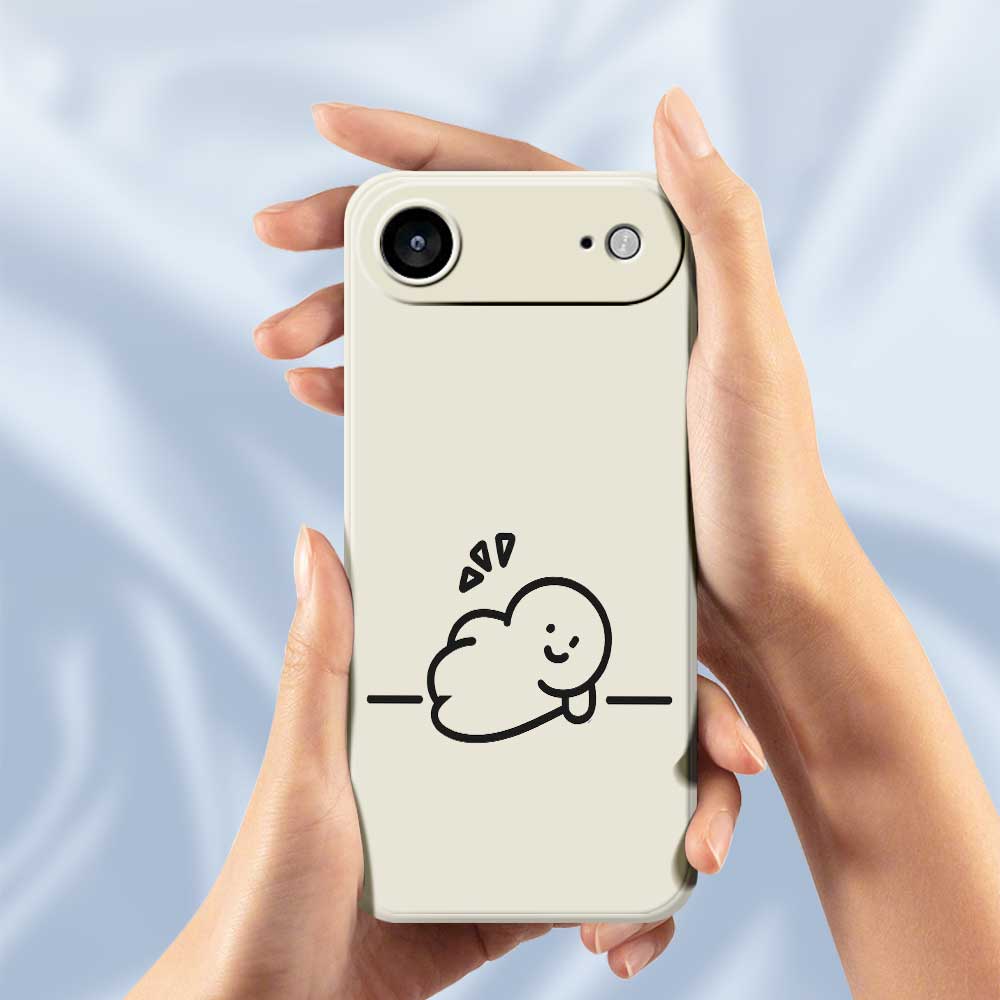 For iPhone 17 Air Case Stick Figure Pattern Printing Straight Edge TPU Phone Back Cover