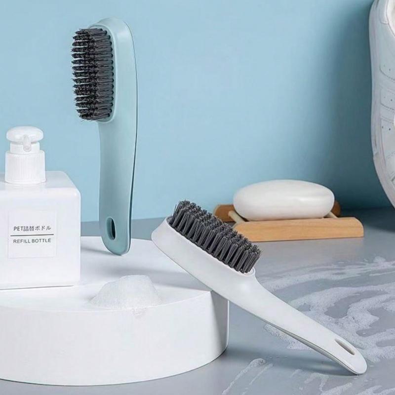 1pc household long handled shoe brush multifunctional brush shoe washing brush bathroom floor hard bristle cleaning brush