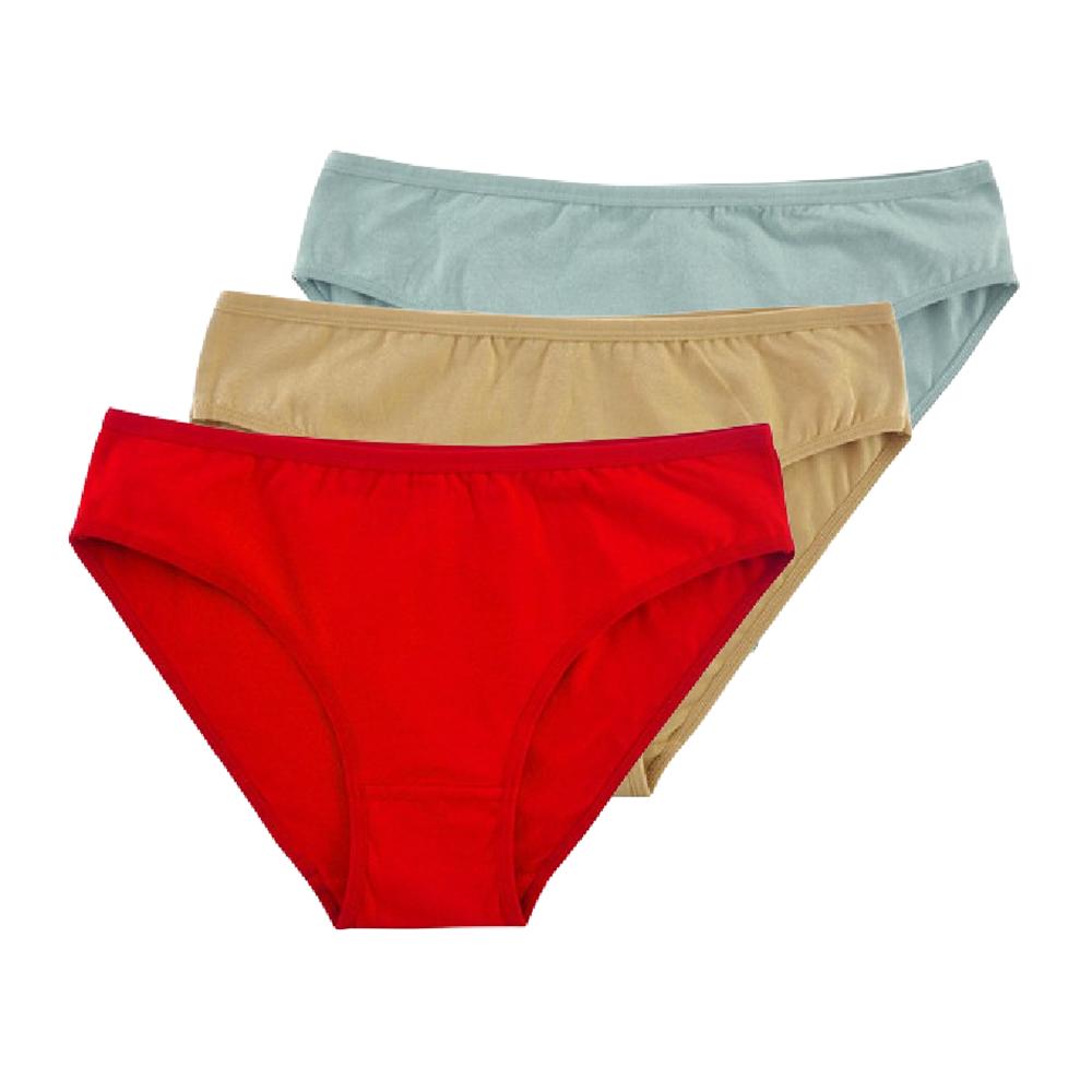 3 Piezas Ropa Interior para Mujer de Cintura Media Calzones Lencería Braguitas para Niñas Grandes Colores Lisos Calzoncillos