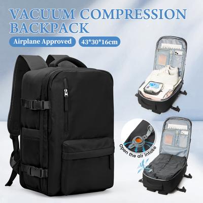 Vacuum Compression Backpack Camping Travel Backpack For Travel, Aircraft Cabin Vacuum Backpack 15.6 In Laptop Backpack Schoolbag