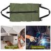Roll Up Tool Bag Canvas Tool Organizer With 5 Zipper Pockets Hanging Tool Zipper Carrier Tote For Electrician Car Moto Repair