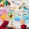 DIY Creative Marine Animal Cartoon Stickers for Kids Make a Face Activity