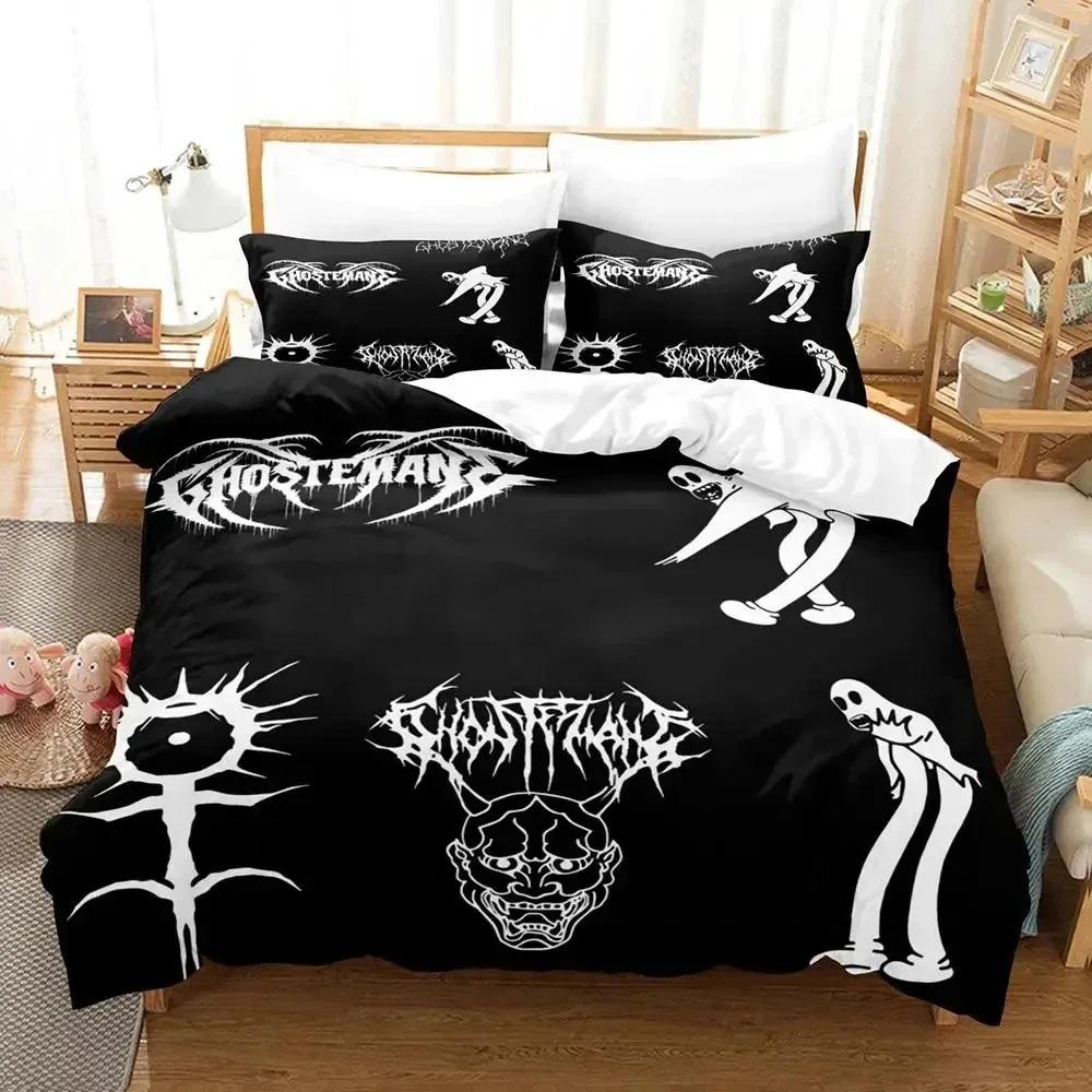3D Print Ghostemane Singer Bedding Set Duvet Cover Bed Set Quilt Cover Pillowcase Comforter King Queen Size Boys Adult Bedding