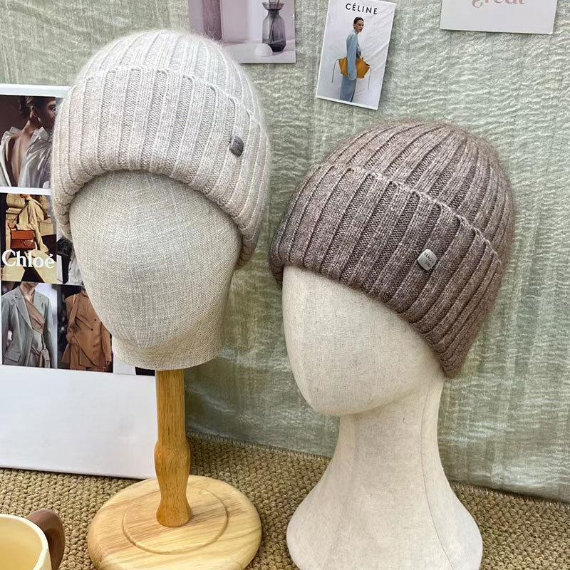 Premium Soft Waxy Skin-friendly Wool Hat Women's Autumn and Winter Warm Knitted Thickened Big Head Circumference Bag Head Hat