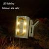 Adjustable Speed Hanging Waist Fan with Umbrella Clip & Outdoor Lighting