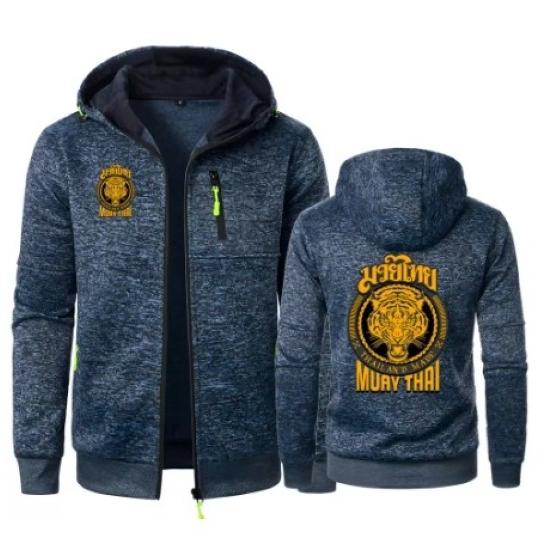 MMA Tiger Muay Thai Kick Boxing UFFC Jacket Sweatshirt Hoodies Zip Men Women Kid Unisex Long Sleeve Print Sport Gym Fitness Workout