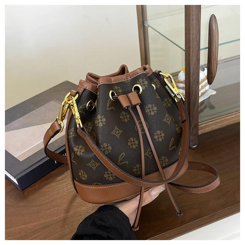 High-end nisjeveske dame ny gammel blomsterbøtte liten veske allsidig skulder messenger-veske