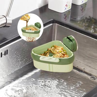 Sink Drain Strainer Basket Draining Corner Trash Catcher Versatile Faucet Hanging