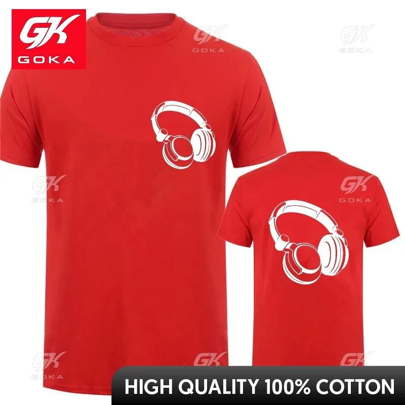 2024 New Headphones Print Casual ShortSleeved Unisexs TShirt Music DJ Graphic Tee Gift Tshirt Funny Tee Shirt Vintage Streetwear S
