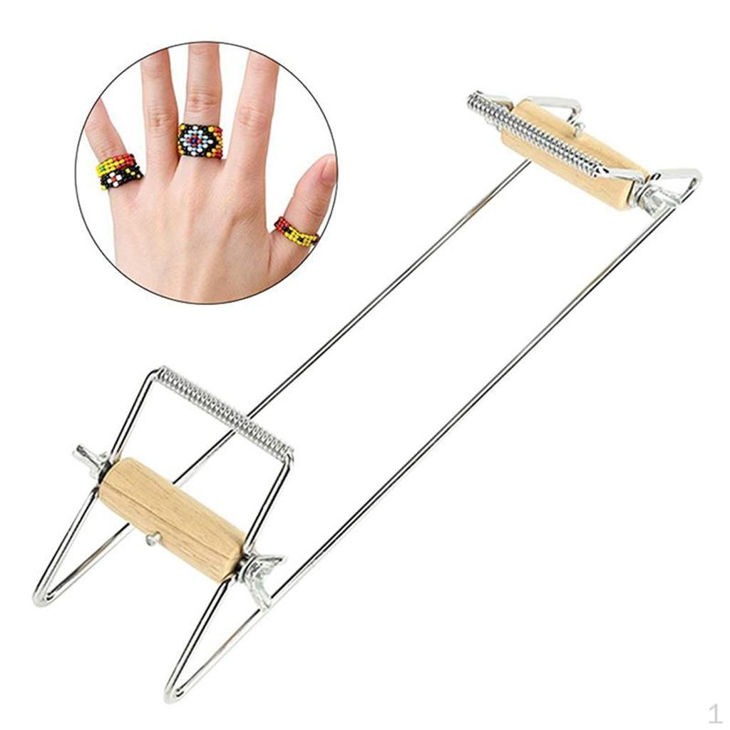 

Bead Loom , Wood Stainless Steel Weaving Beading Set for Jewelry Bracelets DIY Handmade Knitting серебряный