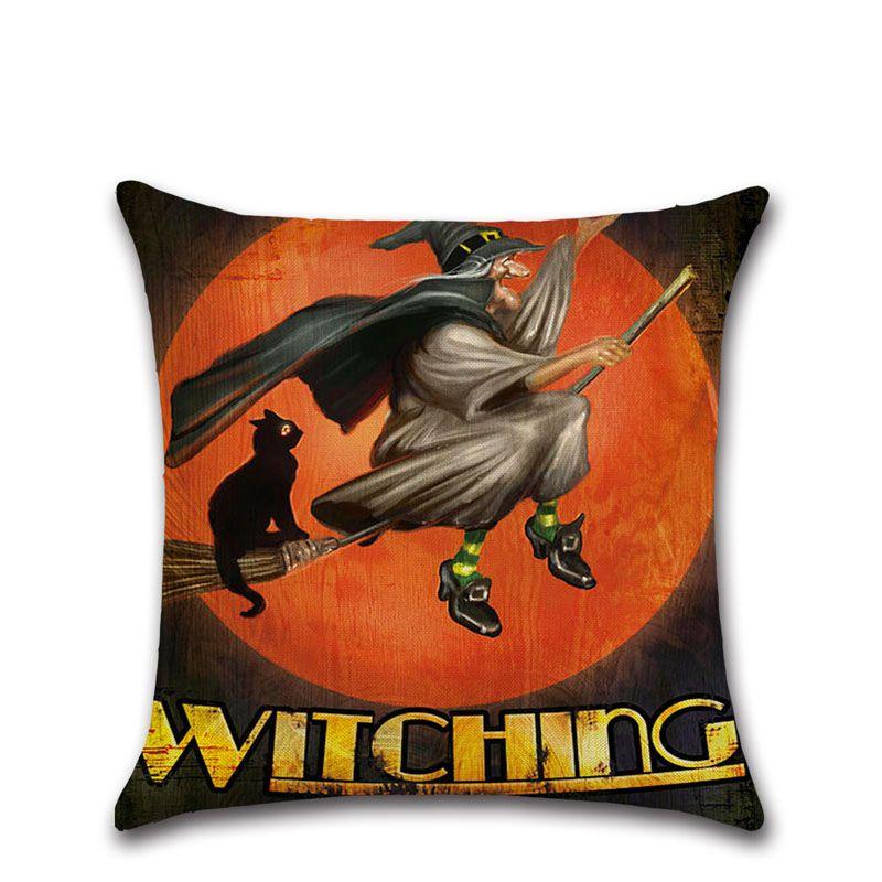 Premium Quality Happy Halloween Cushion Cover Perfect For Home Decor Elegance