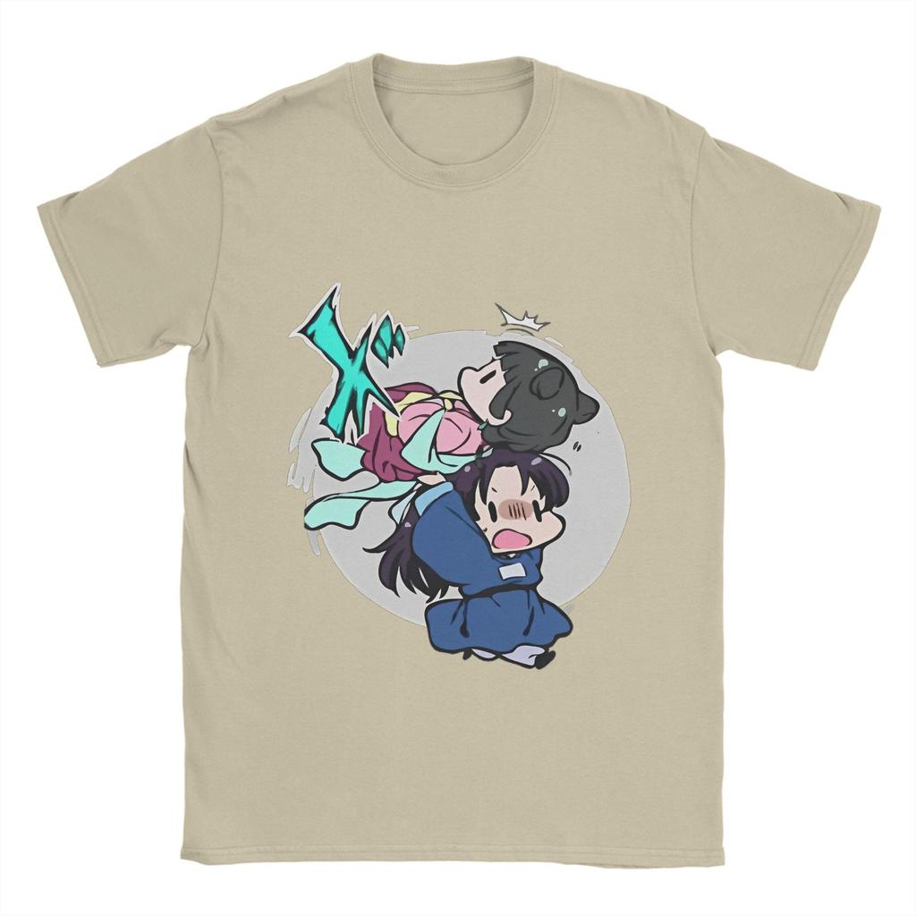 Men's T-Shirts Kusuriya No Hitorigoto  Funny Pure Cotton Tees Sleeve Maomao X Jinshi T Shirts Crew Neck Clothes Birthday Gift