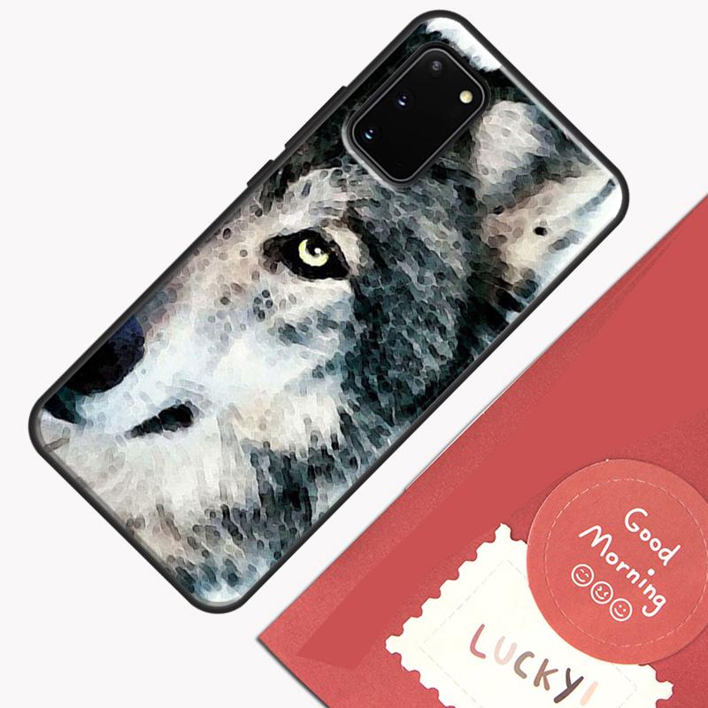 Animal Wolf Howling Phone Case For Samsung Galaxy S24 S26 Ultra S20 S21 S22 S23 S25 Plus S10 S25 FE Cover Shell