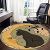 1pc Moon Cat Office Round Area Rug, Indoor Mat Suitable For Office, Under Office Chairs Bedroom Living Room Home Decor, Room Deco176