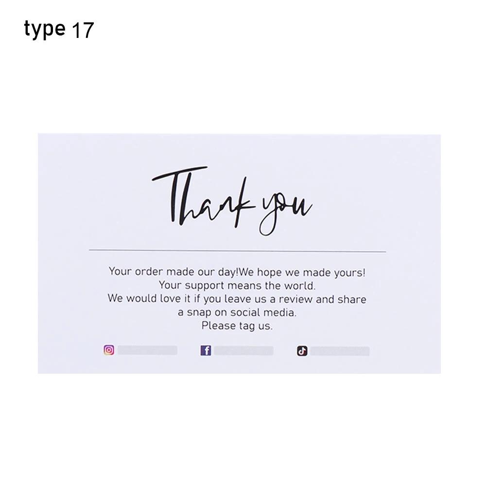 30pcs New Kraft Paper Cards Thank You For Your Order Card For Small Shop Gift Decoration Card For Small Business