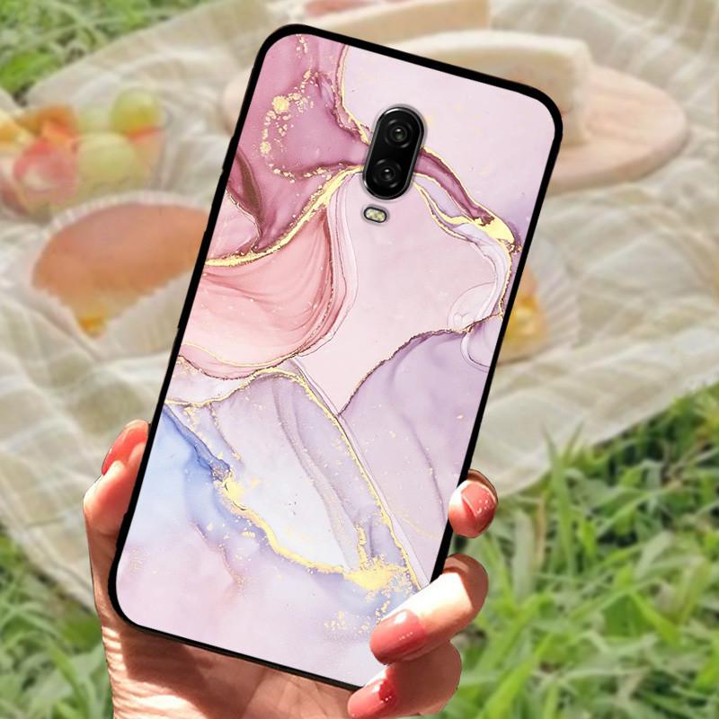 For Oneplus 6T Case Silicone Soft TPU Phone Cover For One Plus 6 6T Case Bumper For Oneplus 6 6 T Capa Mabrle Fashion Coques