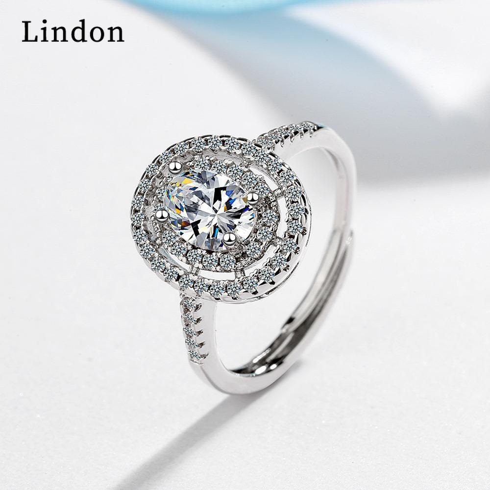 Lindon Kvinner kobberlegering Zircon Ringer Fest Jubileum Fine smykker Ring