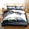 3D Print Cool Racing Car Drift Cars Bedding Set Single Twin Full Queen King Size Bed Set Adult Boys Bedroom Men Boys Gift