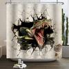 Funny Dinosaur Shower Curtain for Bathroom Cute Animal Cool Dinosaur Children Bathroom Curtain Waterproof Bath Curtain Decor