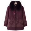 Herbst- und Winter-Wolljacke, aufgeschichtete und verdickte Kleidung, Wintermantel, alte Dame, baumwollgepolsterte Kleidung, Damen