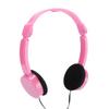 Foldable Wired Stereo Headset Children Headphone with Microphone for Smartphone TabletPink