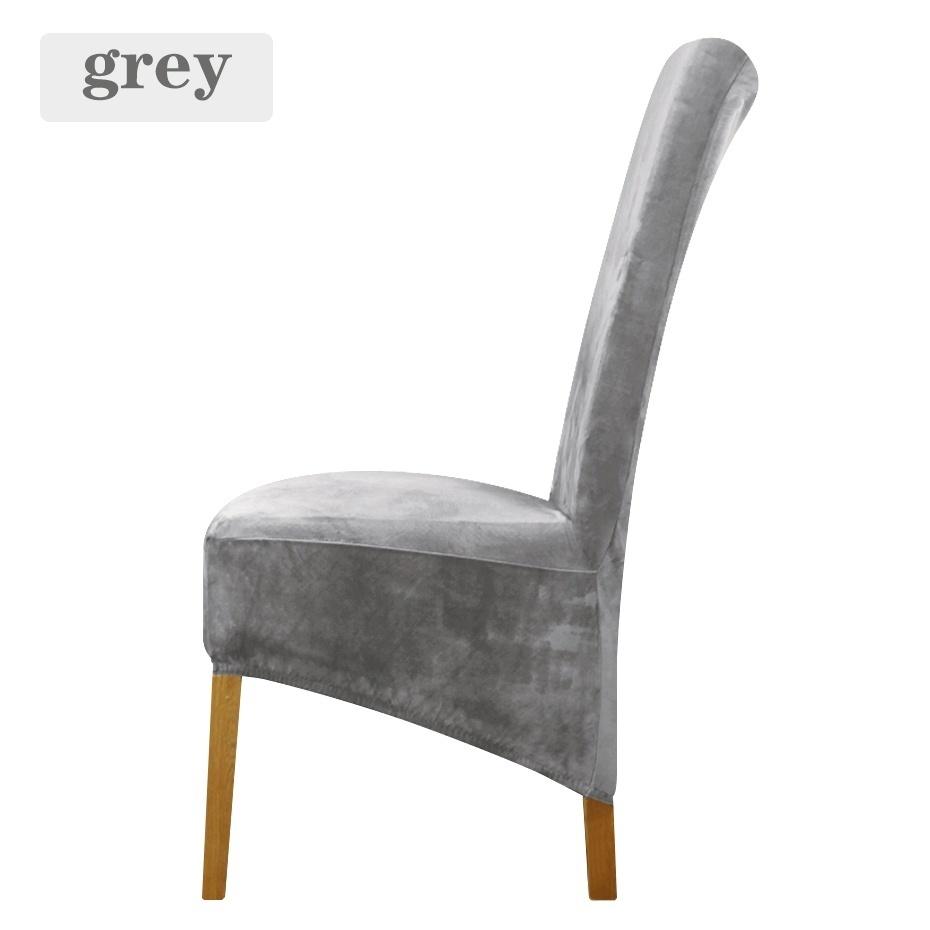 Velvet Fabric Chair Cover Thick Stretch High-end Silver Fox Chair Cover High-back Large Diagonal Chair