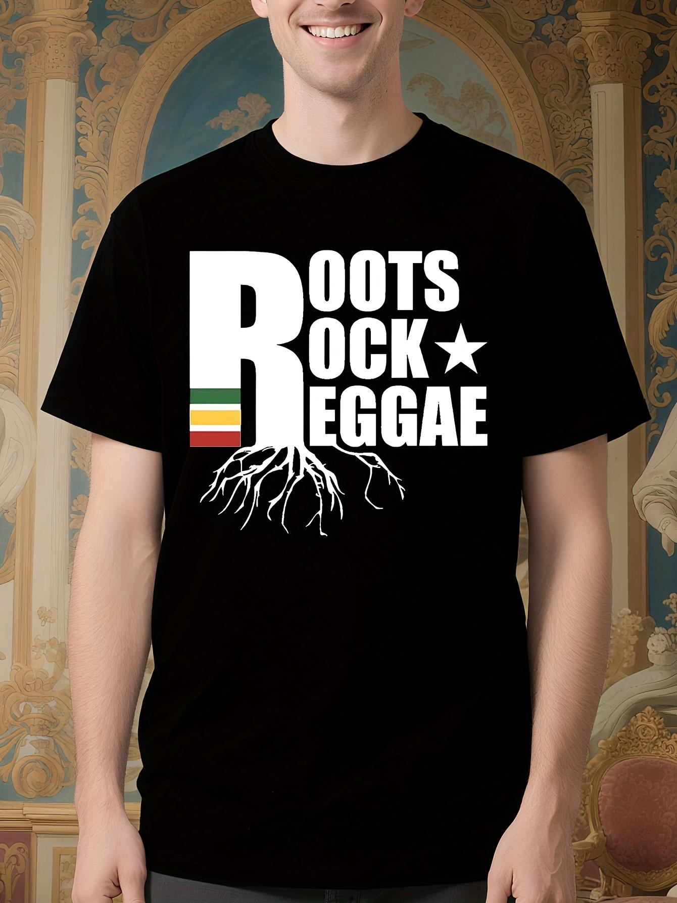 AFRICA Power Tshirt - Black Rasta Reggae Graphic Tee with... L