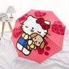 1pc Hello Kitty with Puppy and Hearts Umbrella with Plastic Handle,Suitable for All Seasons Home Travel Outdoor UmbrellaSanlio418