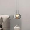LED-Kronleuchter aus gestreiftem Glas, Heimdekoration, Schlafzimmer, Wohnzimmer, Dekoration, Hängelampe, nordisch, modern, minimalistisch, runde Pendelleuchte